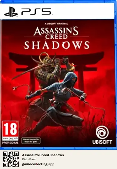 Assassin's Creed Shadows PlayStation 5, PAL box front