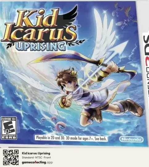 Kid Icarus: Uprising Nintendo 3DS, NTSC box front
