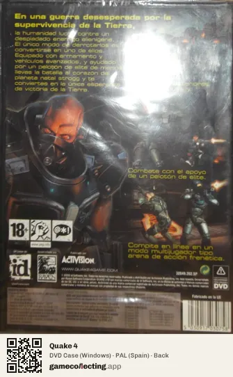 Quake 4 Computer, Spain box back