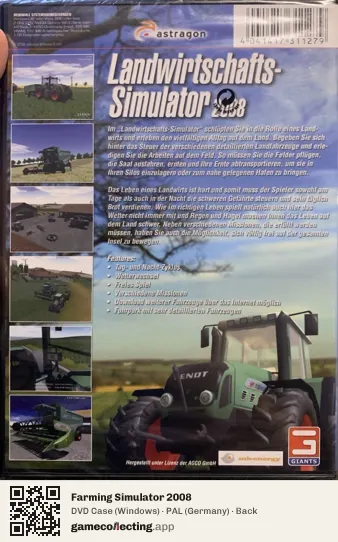Farming Simulator 2008 Computer, Germany box back