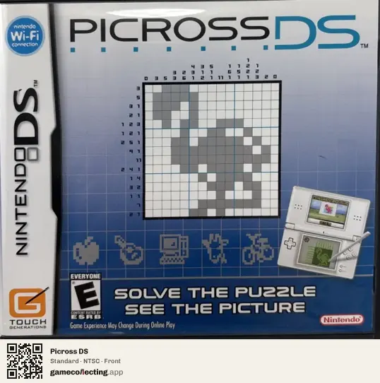 Picross DS Nintendo DS, NTSC box front