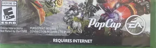 Plants vs. Zombies: Garden Warfare 2, the ESRB box on its front