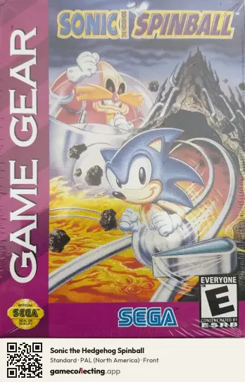 Sonic the Hedgehog Spinball Sega Game Gear, North America box front