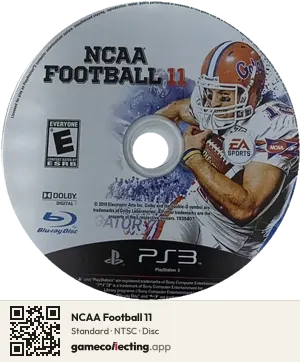 NCAA Football 11 PlayStation 3, NTSC disc