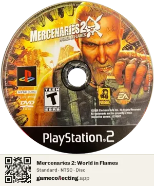 Mercenaries 2: World in Flames PlayStation 2, NTSC disc
