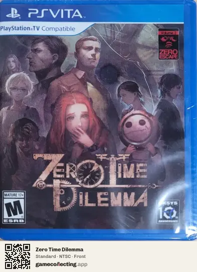Zero Time Dilemma PlayStation Vita, NTSC box front