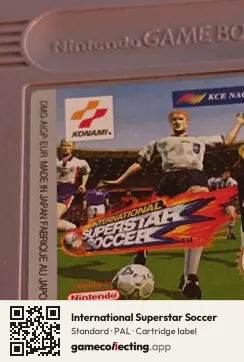International Superstar Soccer Game Boy, PAL cartridge label