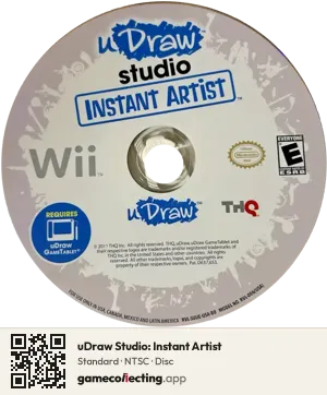 uDraw Studio: Instant Artist Nintendo Wii, NTSC disc