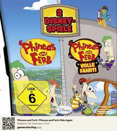 Phineas and Ferb / Phineas and Ferb: Ride Again Nintendo DS, Germany box front