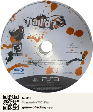Nail'd PlayStation 3, NTSC disc