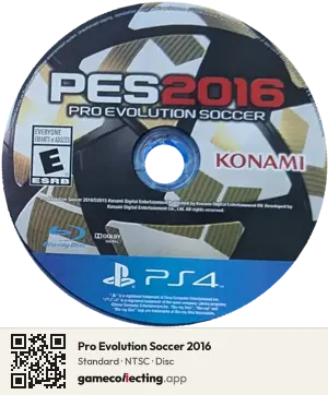 Pro Evolution Soccer 2016 PlayStation 4, NTSC disc