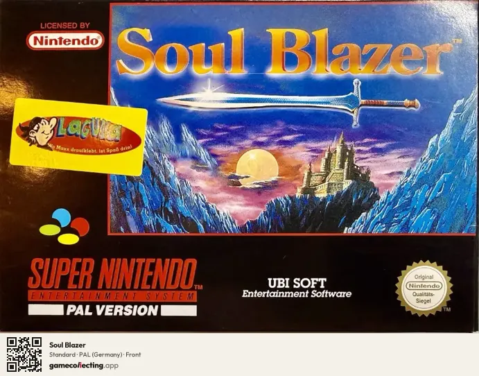 Soul Blazer Super Nintendo Entertainment System, Germany box front