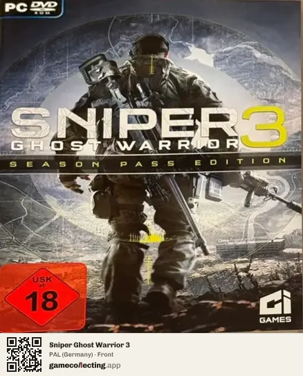 Sniper Ghost Warrior 3 Computer, Germany box front