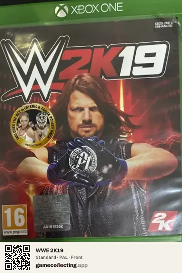 WWE 2K19 Xbox One, PAL box front