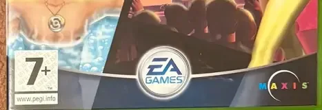 The Sims Bustin' Out, the PEGI square on its front