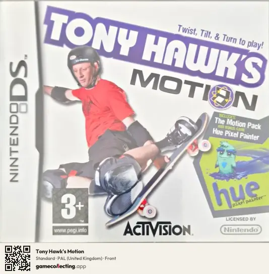 Tony Hawk's Motion Nintendo DS, United Kingdom box front
