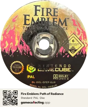 Fire Emblem: Path of Radiance Nintendo GameCube, PAL disc