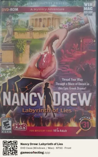 Nancy Drew: Labyrinth of Lies Computer, NTSC box front