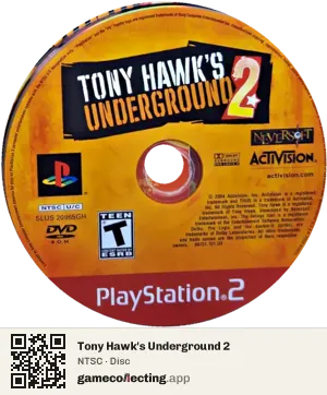 Tony Hawk's Underground 2 PlayStation 2, NTSC disc