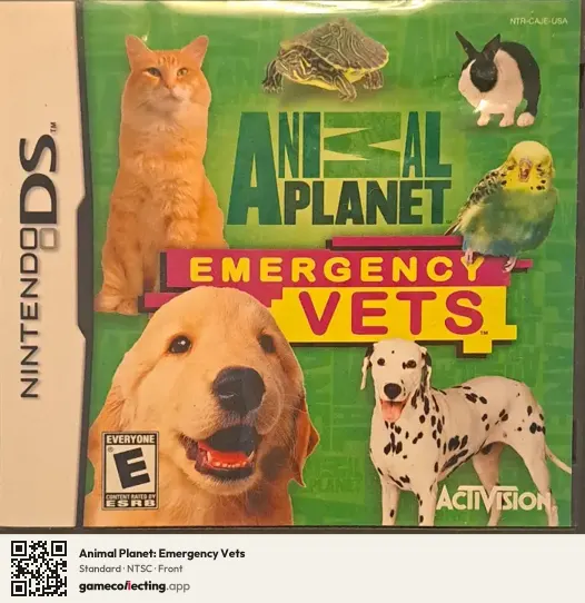 Animal Planet: Emergency Vets Nintendo DS, NTSC box front