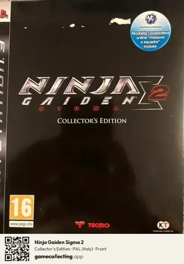 Ninja Gaiden Sigma 2 PlayStation 3, Italy box front