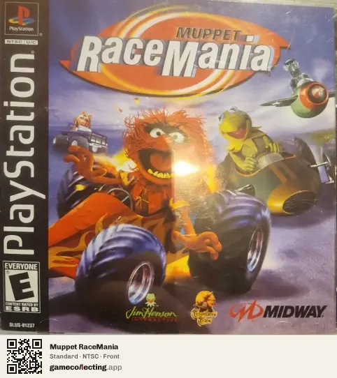 Muppet RaceMania PlayStation, NTSC box front