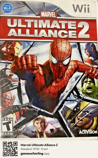 Marvel: Ultimate Alliance 2 Nintendo Wii, NTSC box front