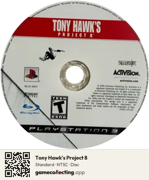 Tony Hawk's Project 8 PlayStation 3, NTSC disc
