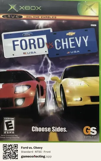 Ford vs. Chevy Xbox, NTSC box front