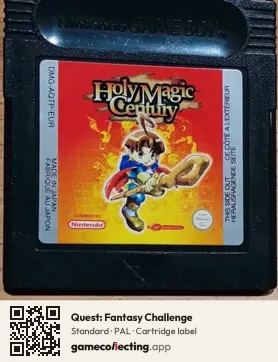 Quest: Fantasy Challenge Game Boy Color, PAL cartridge label