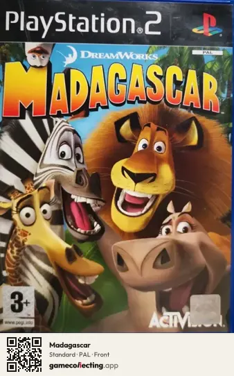 Madagascar PlayStation 2, PAL box front