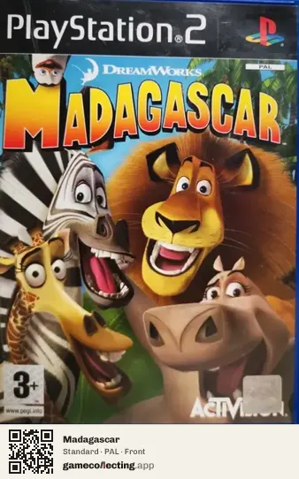 Madagascar PlayStation 2, PAL box front