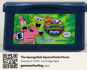 The SpongeBob SquarePants Movie Game Boy Advance, NTSC cartridge label