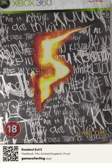 Resident Evil 5 Xbox 360, United Kingdom box front