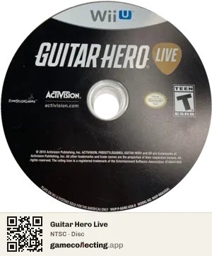 Guitar Hero Live Nintendo Wii U, NTSC disc