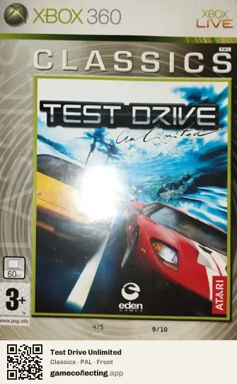 Test Drive Unlimited Xbox 360, PAL box front