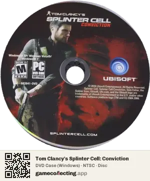 Tom Clancy's Splinter Cell: Conviction Computer, NTSC disc