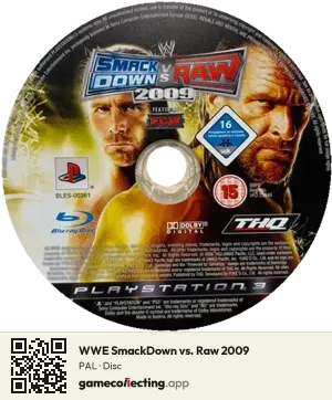 WWE SmackDown vs. Raw 2009 PlayStation 3, PAL disc