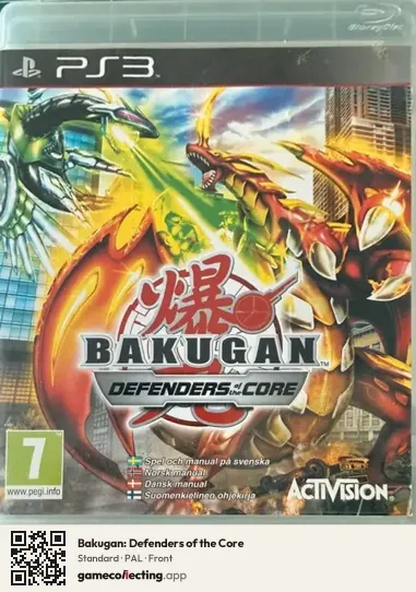 Bakugan: Defenders of the Core PlayStation 3, PAL box front