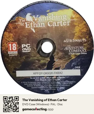 The Vanishing of Ethan Carter Computer, PAL disc