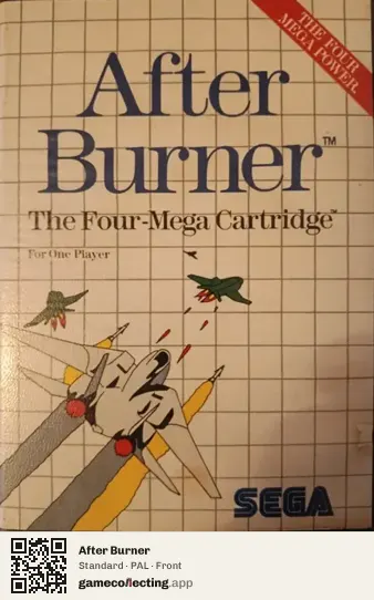 After Burner Sega Master System, PAL box front