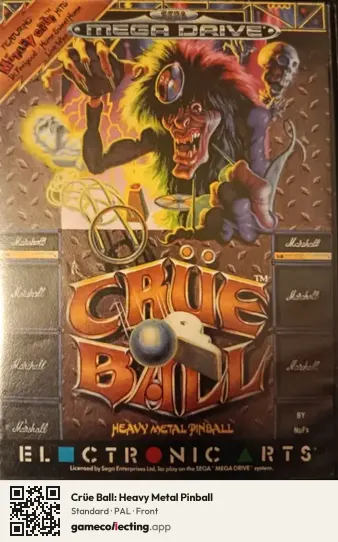 Crüe Ball: Heavy Metal Pinball Sega Mega Drive / Genesis, PAL box front