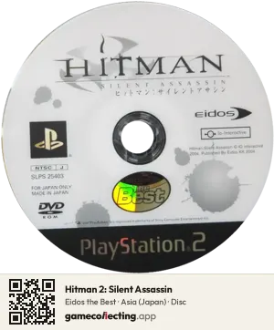 Hitman 2: Silent Assassin PlayStation 2, Asia disc