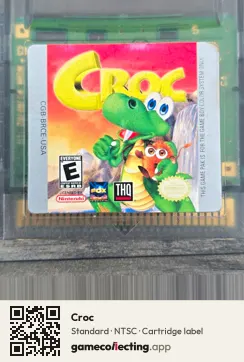 Croc Game Boy Color, NTSC cartridge label