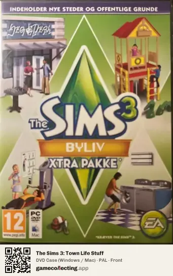The Sims 3: Town Life Stuff Computer, PAL box front