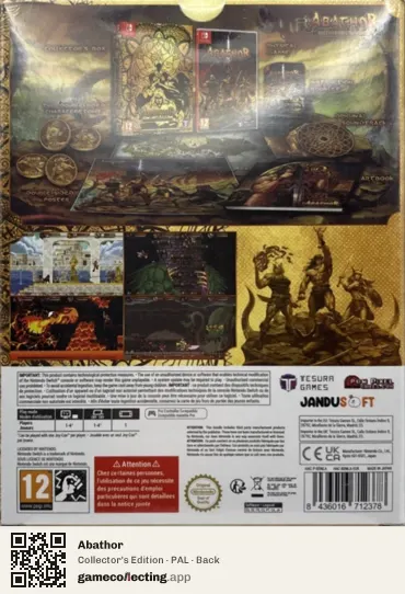 Abathor Nintendo Switch, PAL box back