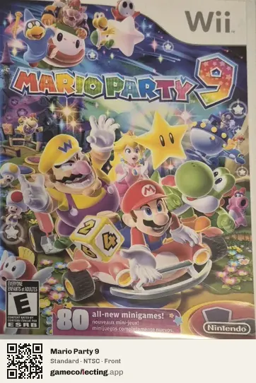 Mario Party 9 Nintendo Wii, NTSC box front