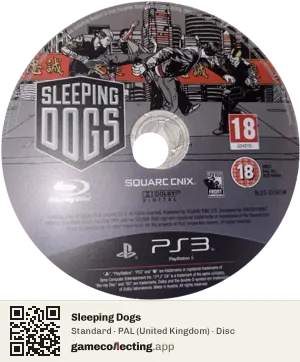 Sleeping Dogs PlayStation 3, PAL disc