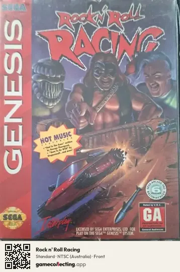 Rock n' Roll Racing Sega Mega Drive / Genesis, Australia box front