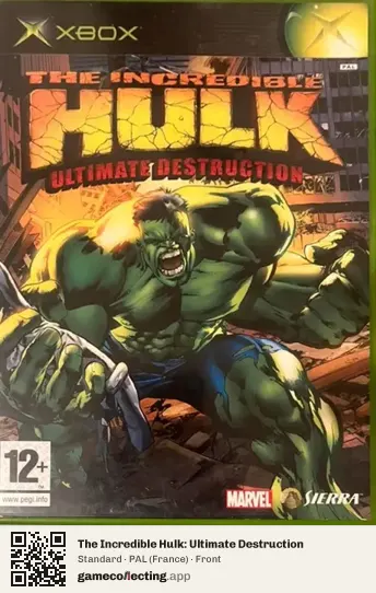 The Incredible Hulk: Ultimate Destruction Xbox, France box front